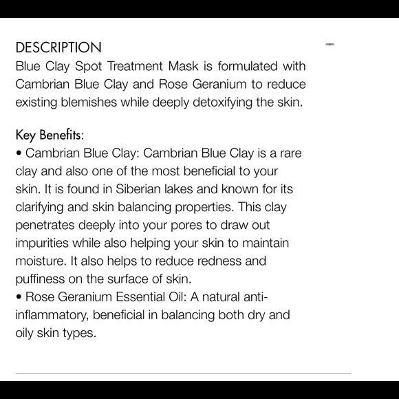 Herbivore Blue Clay Face Mask - Picture 2 of 2